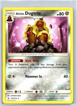 Alolan Dugtrio 122/214 Rare Unbroken Bonds Pokemon NM/M 618c-25 - Image 1