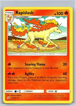 Rapidash 18/181 Uncommon Team Up Pokemon NM/M 619d-13 - Image 1