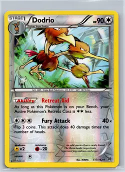 Dodrio 117/162 Rare BREAKthrough Pokemon Reverse Holo NM/M 622c-10 - Image 1