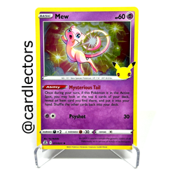 Pokemon TCG: Celebrations Mew 011/025 25th Anniversary Holo Rare Card - Image 1