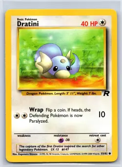 Dratini 53/82 Common Team Rocket Pokemon Unlimited NM/M 611c-6 - Image 1