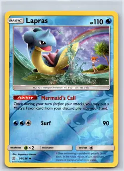 Lapras 36/236 Uncommon Unified Minds Pokemon Reverse Holo NM/M 529c-61 - Image 1