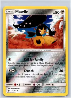 Mawile 64/111 Uncommon Crimson Invasion Pokemon Reverse Holo NM/M 604b-19 - Image 1