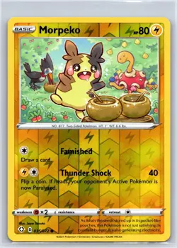 Morpeko 035/072 Common Shining Fates Pokemon Reverse Holo NM/M 604c-53 - Image 1