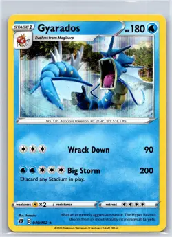 Gyarados 040/192 Holo Rare Rebel Clash Pokemon Holo NM/M 609-6 - Image 1