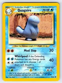 Quagsire 48/64 2001 Neo Revelation Pokemon Card TCG Vintage WOTC Yuka Morii - Nm - Image 1