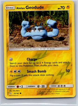 Alolan Geodude 35/181 Common Team Up Pokemon Reverse Holo NM/M 620b-20 - Image 1