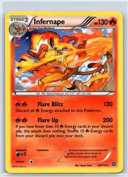 Infernape 20/114 Holo Rare Steam Siege Pokemon NM/M - Image 1