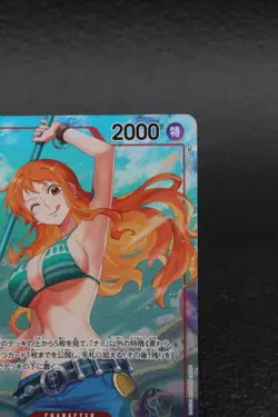 One Piece Card Nami OP01-016 [PAR] Parallel R Romance Dawn Japan - Image 3