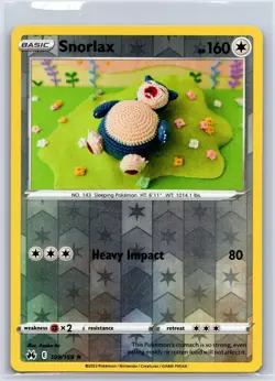 Snorlax 109/159 Rare Crown Zenith Pokemon Reverse Holo NM/M 603-38 - Image 1