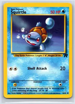 Squirtle 68/82 Common Team Rocket Pokemon Unlimited NM/M 609d-3 - Image 1