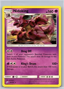 Nidoking 59/181 Rare Team Up Pokemon NM/M 620-49 - Image 1