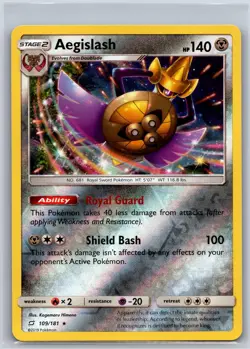 Aegislash 109/181 Holo Rare Team Up Pokemon Reverse Holo NM/M 620c-13 - Image 1
