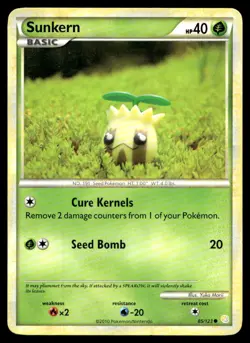 Yuka Morii Sunkern 85/123 HeartGold SoulSilver HP Pokemon TCG - Image 1