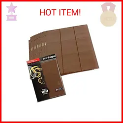 BCW Double-Sided 9-Pocket Pages Holder - 10 Brown Pages | Trading Card Binder Sh - Image 1
