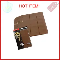 BCW Double-Sided 9-Pocket Pages Holder - 10 Brown Pages | Trading Card Binder Sh - Image 2