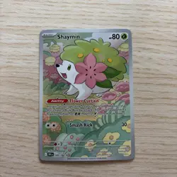 Pokemon TCG Shaymin 185/182 Illustration Rare Destined Rivals NM Condition - Image 1