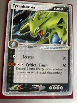 Pokemon TCG Tyranitar EX Promo Pop Series 1 Ultra Rare Cosmos Holo 17/17 MP-LP - Image 1