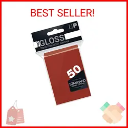 Ultra Pro - PRO Gloss 50ct Standard Size Card Protector Sleeves (Red) - Protect - Image 1