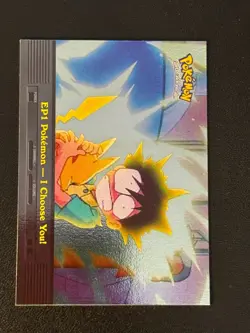 EP1 Pokemon - I Choose You! HOLO Pokemon Topps Blue Logo - Image 1