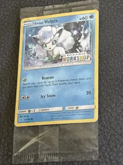 Build a Bear Pokemon Card Alolan Vulpix Promo Trading Card TCG SEALED NEW - Image 4