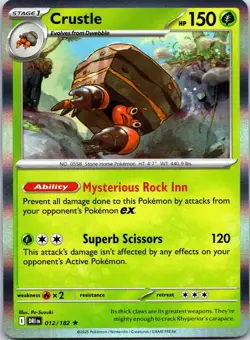 Pokemon TCG - Crustle - Rare Holo - Destined Rivals - 012/182 - Image 1