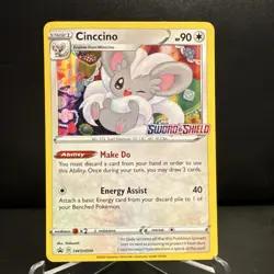 Pokemon TCG - Cinccino SWSH009 Sword & Shield Promo Holo Prerelease EN - MINT - Image 1