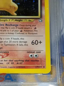 Typhlosion 17/111 1st Edition Holo Rare Neo Genesis Pokemon Tcg PSA 8 - Image 4