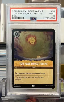 Mufasa 2023 Disney Lorcana First Chapter #31 You Have Forgotten Me Foil PSA 9 - Image 1