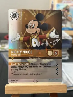 Mickey Mouse Friendly Face 18/P1 Disney Lorcana D100 Foil Promo NM - Image 1