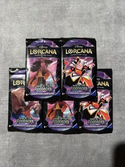 Disney Lorcana: Rise of the Floodborn Booster Pack (5 Pack Bundle) - Image 1