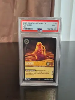 Disney Lorcana TCG Rapunzel Gifted With Healing Legendary FOIL 18/204 PSA 9 Mint - Image 1