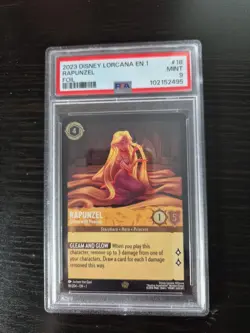 Disney Lorcana TCG Rapunzel Gifted With Healing Legendary FOIL 18/204 PSA 9 Mint - Image 3