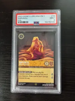 Disney Lorcana TCG Rapunzel Gifted With Healing Legendary FOIL 18/204 PSA 9 Mint - Image 4