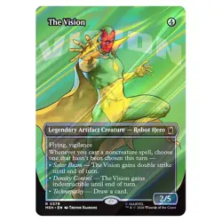 MTG Marvel Super Heroes The Vision Borderless Logo Card 0379 - FOIL - Image 1