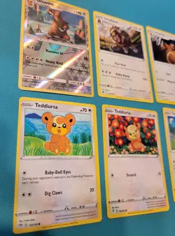 6x Ursaring Teddiursa Lot Pokemon Cards Collection Set LP/nm - Image 3