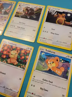 6x Ursaring Teddiursa Lot Pokemon Cards Collection Set LP/nm - Image 4