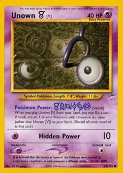 Pokemon Card - Neo Destiny 89/105 - UNOWN [V] (common) - NM - Image 1