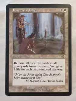 MTG - Honor the Fallen - Mercadian Masques - Rare - MP - Magic the Gathering - Image 1