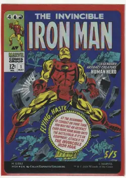 Tony Stark (Borderless)(0392) Marvel Super Heroes Foil NM Mythic EN - Image 2