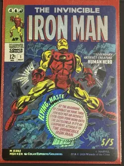 Tony Stark (Borderless)(0392) Marvel Super Heroes Foil NM Mythic EN - Image 4