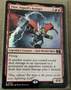 x1 Thor, Asgard's Avenger - Foil R MTG Commander: Marvel Super Heroes M/NM, Engl - Image 1