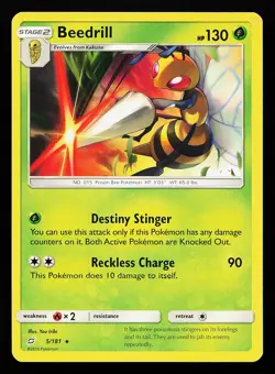 Beedrill 5/181 Rare Team Up Pokemon Card - Image 1