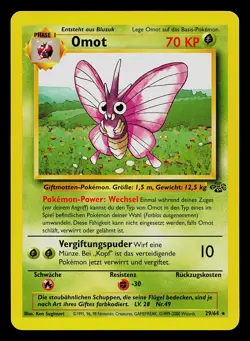 Pokemon Card - Venomoth (Omot) Jungle German 29/64 Rare - Image 1