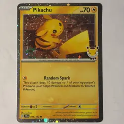 PIKACHU 2024 TEMPORAL FORCES #051/162 POKEMON DAY STAMP PROMO Q0588 - Image 1