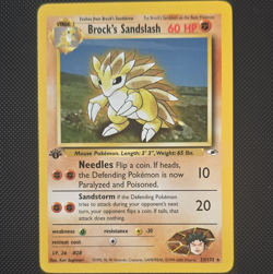 Pokemon Brock's Sandslash Gym Heroes 23/132 1st Edition Rare Regular English - Image 1