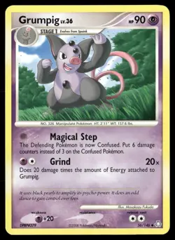 Grumpig 56/146 Uncommon Legends Awakened Pokemon Lightly Played - Image 1