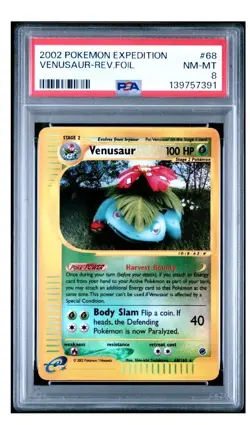 PSA 8 Venusaur 30/165 Reverse Holo 2002 Pokemon Expedition - Image 1