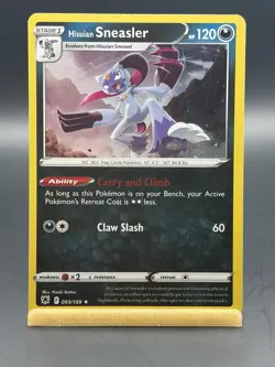 Pokemon TCG Hisuian Sneasler 93/189 Astral Radiance Holo LP - Image 1