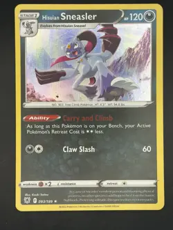 Pokemon TCG Hisuian Sneasler 93/189 Astral Radiance Holo LP - Image 3